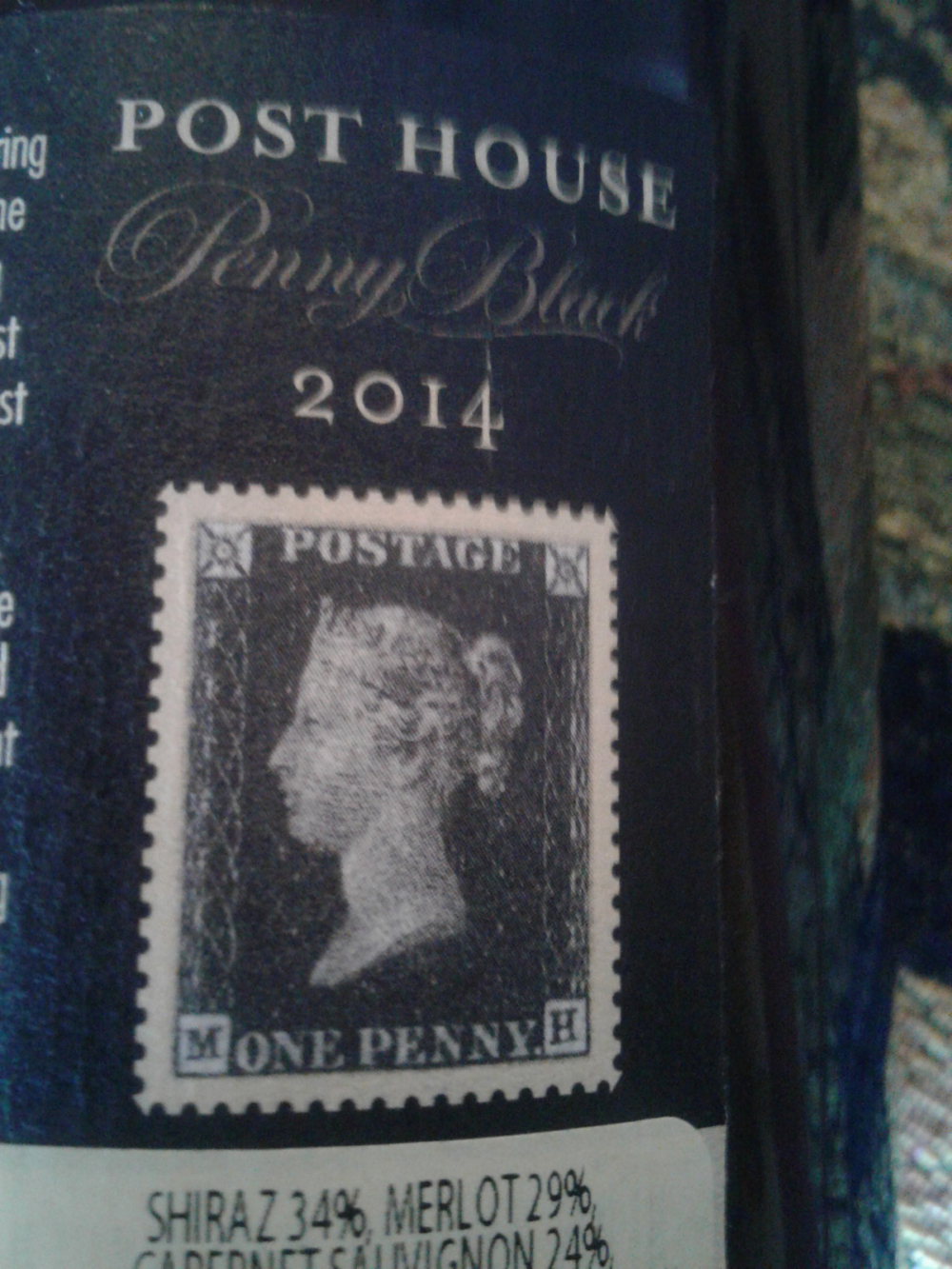 Every Post House wine carries a stamp. One of Queen Victoria graces the Penny Black bottle.